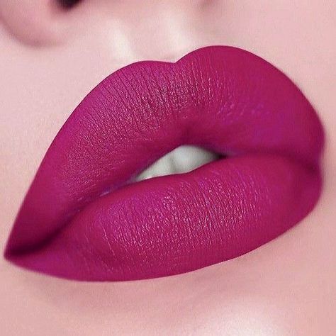 Bridal Lips, Dark Pink Lips, Dark Pink Lipstick, Pink Lipstick Shades, Glam Bride Makeup, Lip Color Shades, Technical Video, Matte Lipstick Shades, Dark Pink Color