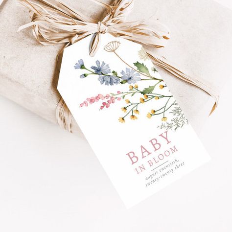 $10.80 | Baby in Bloom Spring Wildflower Floral Baby Favor #baby in bloom, wildflower, boho, watercolor, elegant, modern, spring, gender neutral, wildflower baby shower, wildflower favors Baby In Bloom Party Favors, Teddy Bear Baby Shower Favors, Wildflower Favors, Baby Shower Boho, Wildflower Baby Shower, Baby In Bloom, Baby Favors, Elegant Baby Shower, Spring Wildflowers