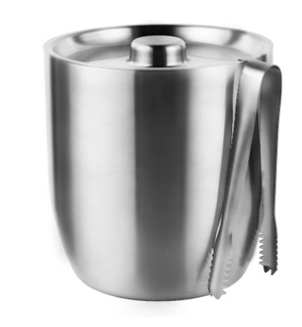 Tiken 3L Large Vacuum Insulated Ice Bucket with Lid & Tong Stainless Steel Champagne Buckets for Cocktail Bar, Parties & Outdoor Steel Bucket, Wine Bucket, Ice Wine, Ice Cold Drink, Cocktails Bar, Ice Buckets, Champagne Buckets, Bar Tools, Cocktail Bar