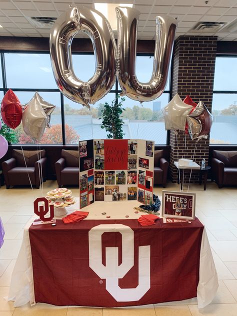 Table Decorations For School Event, National Signing Day Ideas, Signing Table College, Campaign Table Ideas, Sports Signing Day Table Ideas, Signing Party Ideas College, Athlete Signing Day Table Ideas, Signing Day Table Ideas College, Senior Signing Day Table