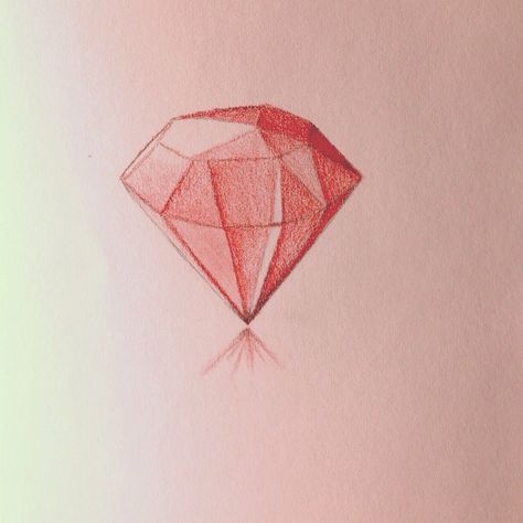 Ruby gem drawing color pencil Ruby Drawing Gem, Ruby Drawing, Draw Scenery, Watercolour Tattoos, Jewel Drawing, Gem Drawing, Drawing Color, Diy Raised Garden, Homeschooling Ideas