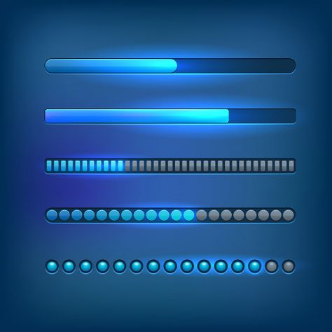 Progress bars set | Premium Vector #Freepik #vector Ui Buttons, Background Technology, Ui Design Dashboard, Graphic Design Portfolio Inspiration, Health Bar, Button Game, Progress Bar, Bar Games, Game Interface