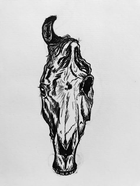 Black And White Horse Tattoo, Horse Skull Sketch, Horse Skull Tattoo Design, Black Horse Tattoo Design, Zombie Horse Tattoo, Gothic Horse Tattoo, Horse Skull Art, Horse Skull Drawing, Skeleton Horse Tattoo