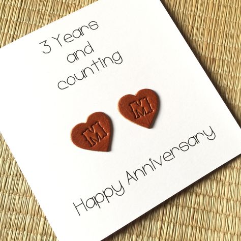 Personalised 3rd Wedding Anniversary Card Leather Anniversary Husband Wife 3rd Wedding Anniversary Quotes For Husband, 3rd Anniversary Quotes, 3rd Wedding Anniversary Wishes, Anniversary Gift Baskets, Anniversary Wishes For Wife, Anniversary Quotes For Husband, Quotes Bff, Happy Anniversary Gifts, Anniversary Wishes For Couple