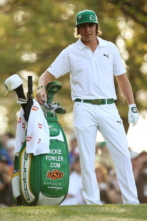 Rickie Fowler at the Masters Ricky Fowler, Golf Fashion Men, Famous Golfers, Cobra Golf, Rickie Fowler, Masters Golf, Augusta National Golf Club, Golf Style, Augusta National