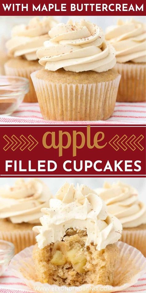 1 hour · Vegetarian · Serves 24 Spiced Apple Pie, Homemade Cupcake Recipes, Making Apple Pie, Apple Pie Cupcakes, Apple Cupcakes, Pie Cupcakes, Mini Apple Pies, I Am Baker, Apple Pie Filling