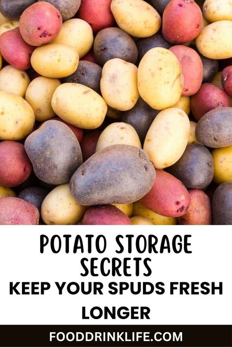 Learn how to store potatoes to keep them fresh longer. Storing Potatoes In Pantry, How To Keep Potatoes Fresh, Best Way To Store Potatoes, Canned Potatoes, How To Store Potatoes, Fresh Potato, Dried Potatoes, Printable Shopping List, Fancy Dinner Party