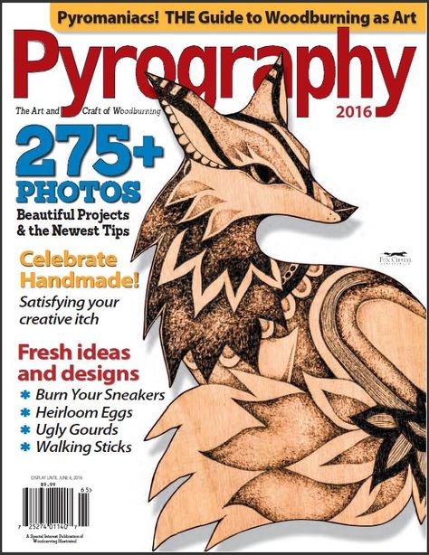 The Spring 2016 Pyrography Special Issue is Available Now! Beginner Wood Burning, Woodworking Plans Patterns, Pyrography Patterns, Wood Projects For Beginners, Woodburning Projects, Wood Art Projects, Lathe Projects, Woodworking Patterns, Wood Burning Crafts