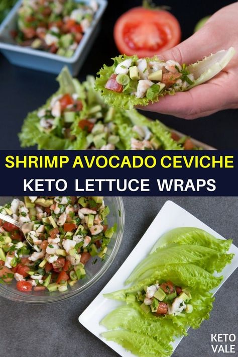 Keto Ceviche, Keto Shrimp Salad, Avocado Ceviche, Keto Crab Cakes, Low Carb Shrimp, Salat Wraps, Keto Shrimp, Cucumber Diet, Shrimp Avocado