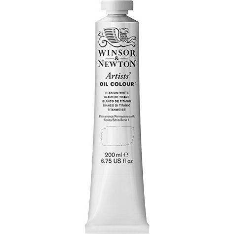 Winsor  Newton Artists Oil Color Paint 200ml Tube Titanium White *** You can find more details by visiting the image link. (This is an affiliate link) Oil Color, Prussian Blue, Craft Artists, Titanium White, Yellow Ochre, Winsor & Newton, Artist Paint, Arts And Crafts Supplies, Painting Supplies