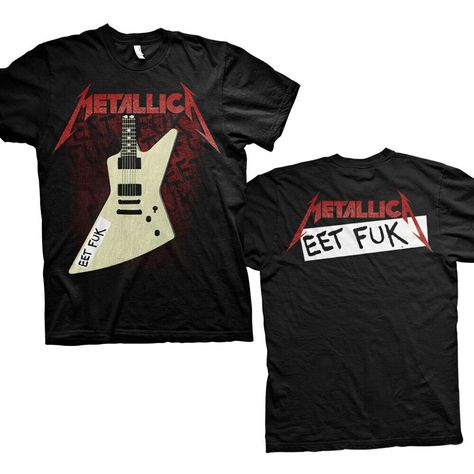 T Shirt Metallica Eet Auto Hyundai, Metallica T Shirt, Short Styles, Screen Printing Designs, High Quality T Shirts, Printed Sleeves, T Shirt Design, The Black, Metallica