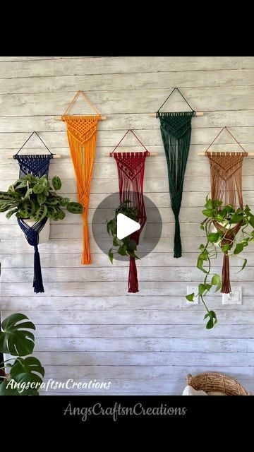 Macrame Knots Diy, Wall Plant Hanger, Macrame Home Decor, Knots Diy, Macrame Wall Decor, Macrame Plant Holder, Boho Macrame, Plant Hangers, Boho Wall Hanging