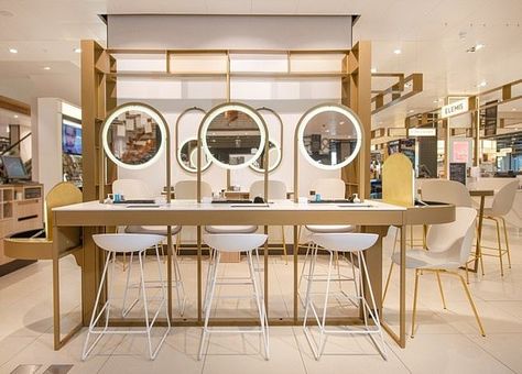 Beauty Therapy: Straight talk in the beauty hall? At last! | Daily Mail Online Makeup Display, Visual Merchandising Displays, Retail Concepts, Beauty Therapy, Makeup Store, Business Company, Beauty Studio, Merchandising Displays, Venue Decor