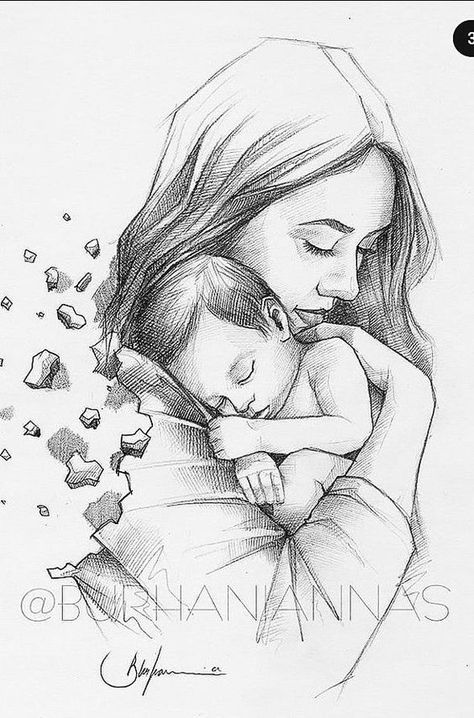 Mother Sketch Drawings, Mother Baby Sketch, Mother And Baby Drawing, Mother Sketch, Easy Pencil Drawings, Mom Drawing, Pencil Drawing Images, Abstract Pencil Drawings, Pencil Sketch Images