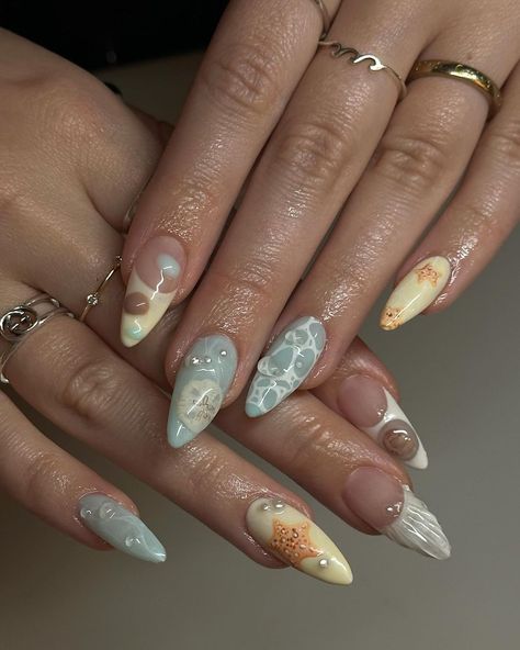 gelx nails | RIVERSIDE, CA | So summer 🐚👙🐬🏝️🫧 Ib @clawsbyizui @cjgdnails @lunapressonsbysami #gelx #riversidenails #handpainted #nails #beetlesnails… | Instagram Sand Nails, Cheetah Print Nails, Beachy Nails, Nails Summer Nails, Summery Nails, Basic Nails, Nails Summer, Nails 2024, Beach Nails