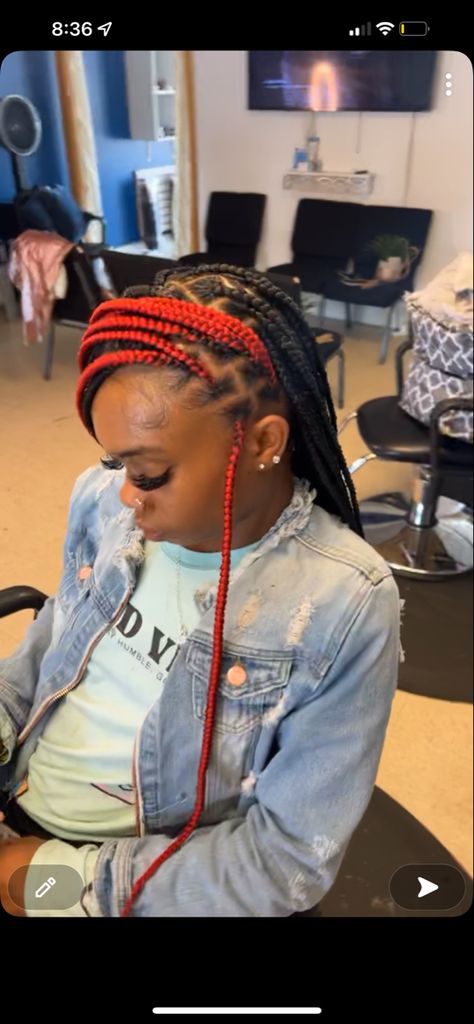 Pick a boo color knotless braids Pick A Boo Knotless Braids, Knotless Braids, Hair Wrap, Braids, Hair Styles, Hair, Quick Saves, Beauty, Plaits