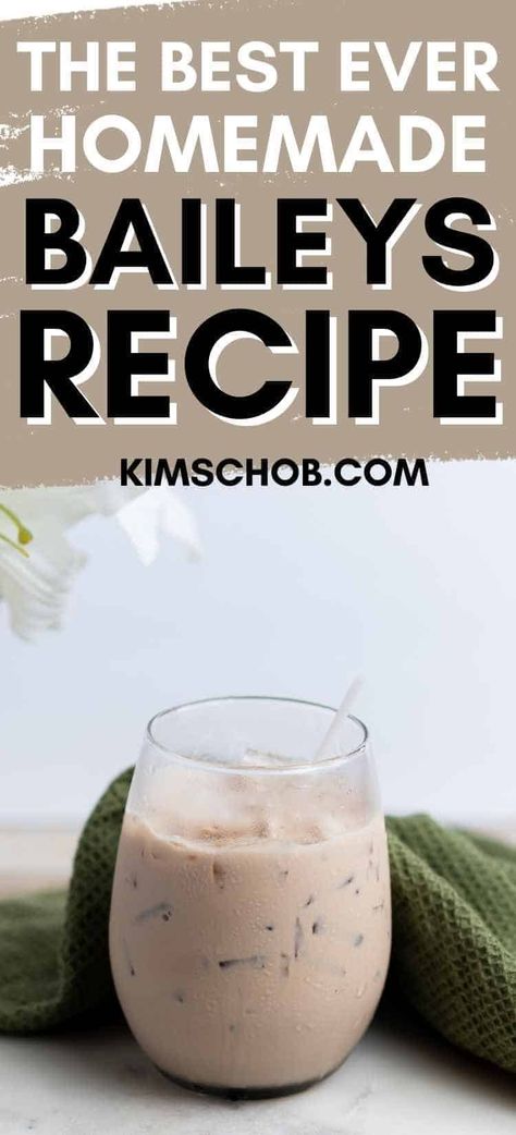 Homemade Baileys Recipes, Irish Cream Recipes, Homemade Baileys Irish Cream, Baileys Irish Cream Recipes, Liqueur Recipes, Peppermint Patty Recipe, Christmas Alcohol, Irish Cream Recipe, Homemade Baileys