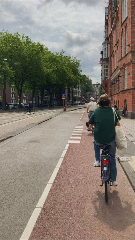 City Biking Aesthetic, Biking In Amsterdam, Amsterdam Bike Aesthetic, City Bike Aesthetic, Biking Netherlands, Biking Amsterdam, Amsterdam Aesthetic Summer, Bike Amsterdam, Netherlands Summer