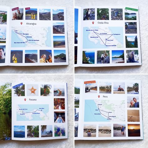 Travel Photo Album Layout, Photobook Cover Ideas, Photo Album Design Ideas, Travel Magazine Layout, Travel Photo Book, Shutterfly Photo Book, Travel Book Layout, Photo Book Inspiration, Photobook Ideas