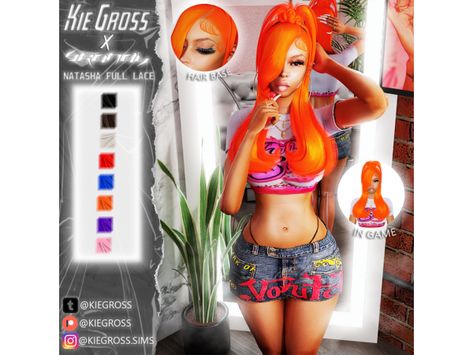 Natasha Full Lace by kiegrosssims - The Sims 4 Download - SimsFinds.com Sims 4 Black Hair, Sims 4 Cas Mods, The Sims 4 Skin, Play Sims 4, Free Sims 4, Sims 4 Cc Skin, Sims 4 Body Mods, Sims 4 Expansions, Free Sims