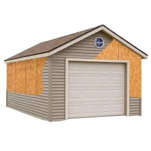 Best Barns Greenbriar 12 ft. x 16 ft. Prepped for Vinyl Garage Kit without Floor greenbriar_1216 at The Home Depot - Mobile Wood Lap Siding, Wood Shed Kits, Garage Packages, Single Car Garage, Vinyl Sheds, Storage Shed Kits, Wall Framing, Roof Sheathing, Barn Kits