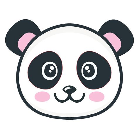 https://flic.kr/p/2npoEoR | Vector Tracing Panda Face Drawing, Cute Panda Drawing, Panda Head, Panda Drawing, Panda Face, Panda Lindo, Face Template, Cartoon Panda, Baby Panda