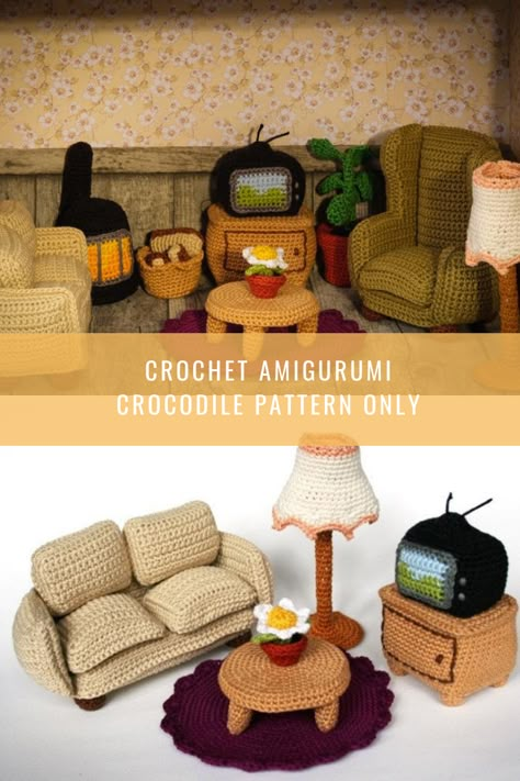 Crochet Dollhouse Furniture, Crochet Doll House Furniture, Crochet Doll Furniture Pattern Free, Crochet Doll Furniture, Crochet Miniatures Pattern Free, Doll House Crochet, Crochet Doll House, Soft Crochet Baby Blanket, Soft Crochet Blanket