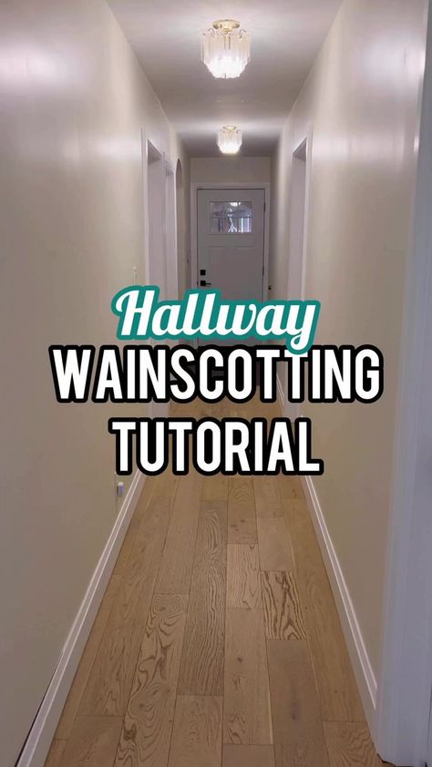 Hallway Wainscotting, Lambriseringen Gang, Hallway Makeover, Storage Hallway, Narrow Hallway Decorating, Diy House Renovations, Playful Decor, Narrow Hallway, Diy Home Repair