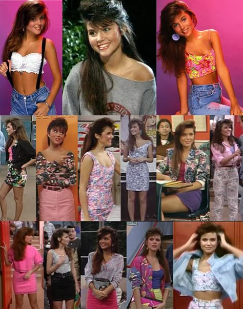 Kelly Kapowski-Saved By The Bell Kelly Kapowski Style, Saved By The Bell Outfits, Kelly Kapowski Outfit, 90s Party Outfit, Look 80s, Kelly Kapowski, 80s Fashion Trends, 90s Inspired Outfits, 80’s Fashion