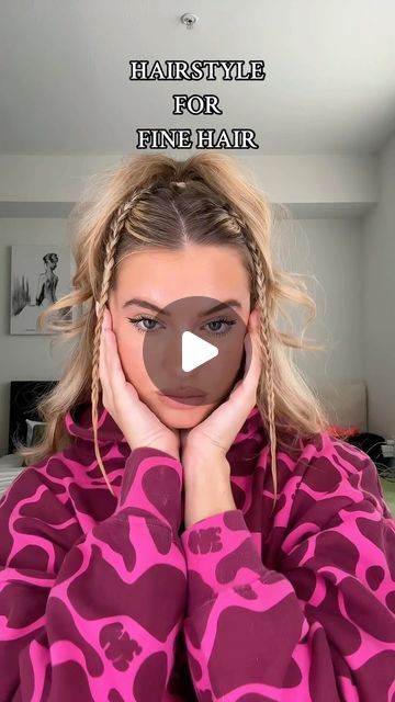 Megan James on Instagram: "more tutorials for fine hair on my page 🤗 #finehairstyle #finehair #thinhair #hairtutorial #easyhairstyles #hairinspo" Sporty Hairstyles For Fine Hair, Braid Styles For Fine Hair, Dutch Braid Fine Hair, Braided Hairstyles For Fine Hair, Easy Hairstyles Fine Hair, Medium Hair Braid Styles, Braids Fine Hair, Braid For Fine Hair, Braid Fine Hair