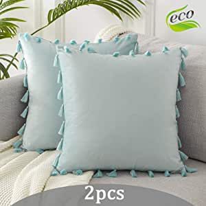 Light Blue Sofa, Bed Pillow Covers, Throw Pillows Bedroom, Couch Pillow Covers, Bleu Pastel, Sofa Pillow Covers, Decorative Pillows Couch, Home Sofa, Throw Pillows Bed