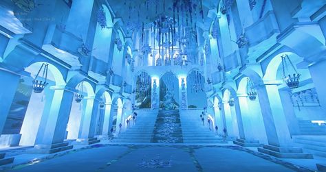 Picture Ice Castle, Ice Palace, Anime Places, Episode Backgrounds, Water Tribe, Ice Castles, Throne Room, Hakone, Fantasy Castle