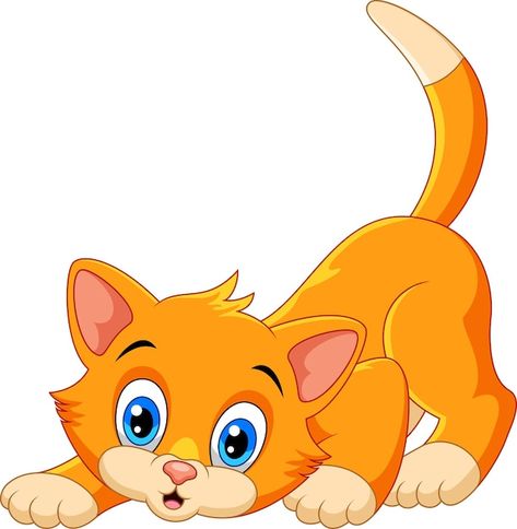 Desenho de gato fofo Vetor Premium | Premium Vector #Freepik #vector #criancas #natureza #personagem #gato Gatto Carino, Kitten Images, Duck Cartoon, Cat Cartoon, Cat Clipart, Cat Character, Free Cats, Cartoon Images, Animal Clipart