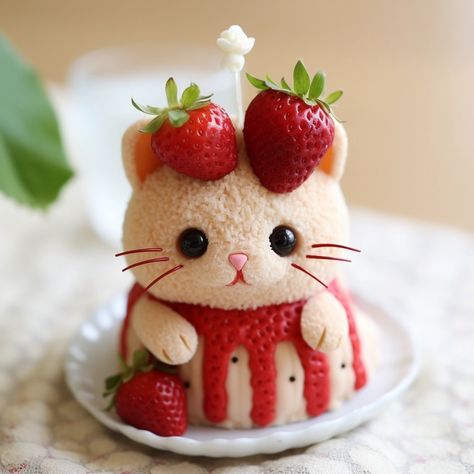 My Images Kawaii Bento, Kawaii Dessert, Amazing Food Decoration, Kawaii Cooking, Mini Cakes Birthday, Pretty Dessert, Cute Food Drawings, Cute Food Art, Pink Foods