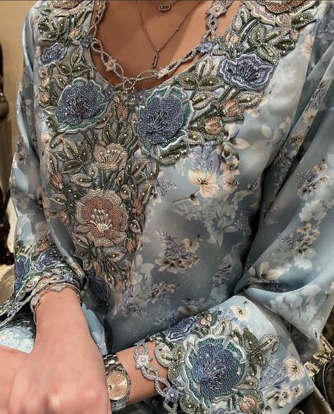 Fancy Abaya, Abaya Collection, Embellishments, Instagram Photos, Music, Floral, Blue