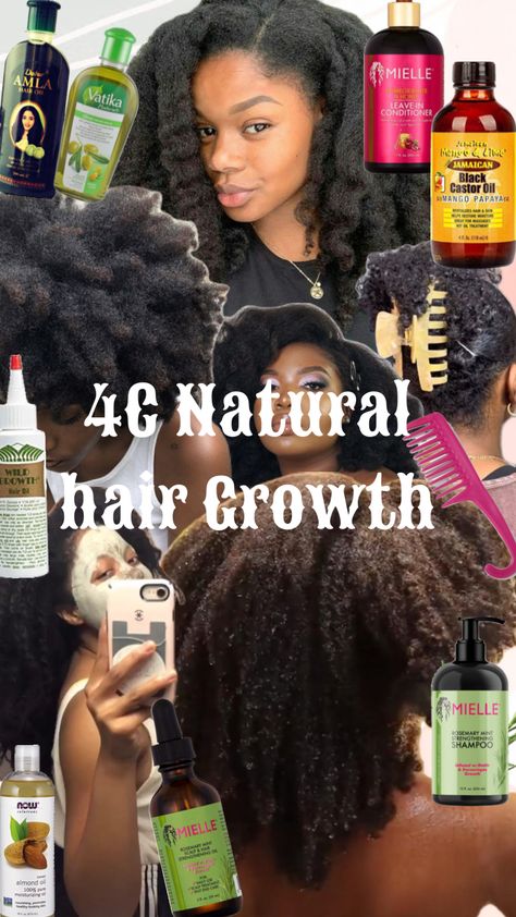 Hairgrowth Natural Hair 4c, 4c Hair Growth Oil, Best Oils For 4c Hair Growth, How To Care For 4c Natural Hair, 1 Year Natural Hair Growth, 4c Hair Tips For Growth, Black Hair Products For Growth, Hair Growth Oils For Natural Hair 4c, Hair Growth Tips For 4c Hair