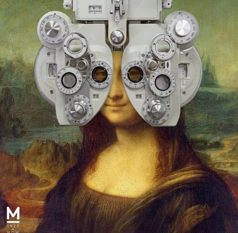 Opthamologist Aesthetic, Mento Mori, Optometry Aesthetic, Optometry Art, Eyewear Store Design, Eye Facts, Mona Lisa Parody, Mona Lisa Smile, Boutique Decor