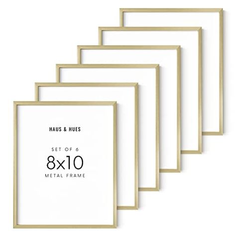 Picture Frames For Wall, Gold Gallery Wall, Wall Picture Frames, Haus And Hues, 11x14 Picture Frame, Picture Frames Wall, Gallery Wall Frame Set, Gold Photo Frames, Wall Frame Set