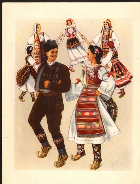 Serbian Traditional Dance called “Kolo” with the different costumes from Sumadija, Resava, Sredacka Zupa (Kosovo and Metohija), Nis and North Pcinje Kosovo I Metohija, Costumes Around The World, National Costume, Traditional Dance, Cultural Identity, Folk Dresses, Folk Dance, Folk Fashion, Ethnic Dress