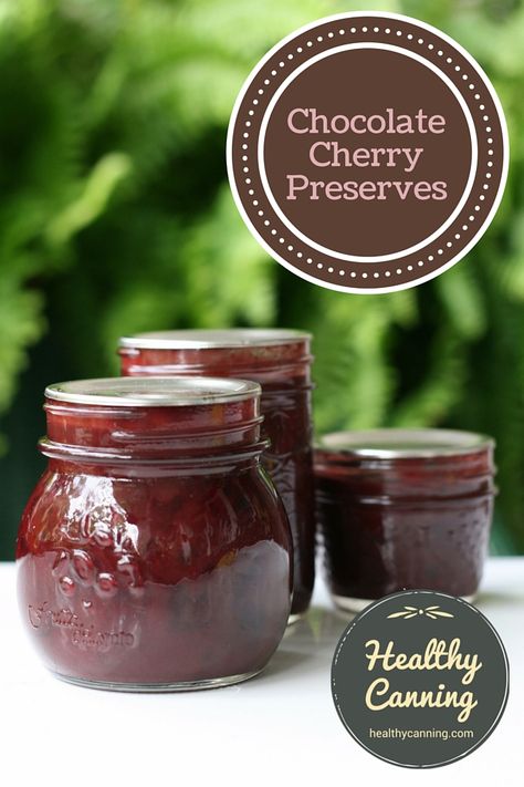 Chocolate Cherry Jam Recipe, Chocolate Cherry Jam, Chocolate Jam Recipes, Yoghurt Cheese, Canning Butter, Healthy Canning, Canning Pressure Cooker, Butter Packaging, Fruit Butters