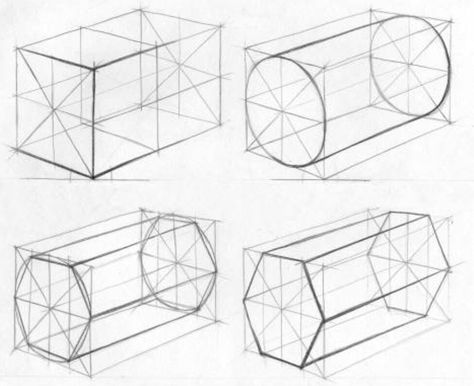 Geometric Shapes Drawing, Perspective Sketch, Academic Drawing, Structural Drawing, Perspective Drawing Architecture, Isometric Drawing, Perspective Drawing Lessons, Geometric Shapes Art, Architecture Design Sketch