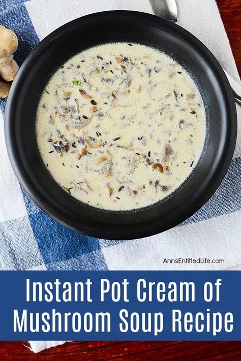 Mushroom Soup Instant Pot, Soup Recipe Easy, Soup Instant Pot, Mushroom Soup Recipe, Mushroom Soup Recipes, Round Steak, Pot Recipes Easy, Instant Pot Soup Recipes, Cream Of Mushroom Soup