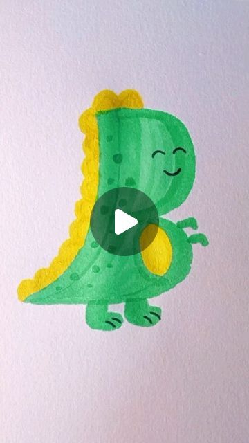 Simple and Easy Drawing Ideas on Instagram: "Learn how to draw a cute dinosaur with this easy and simple tutorial! Watch as we guide you step-by-step through the process, starting with basic shapes and adding adorable details to bring your dinosaur to life. Perfect for beginners and young artists, this fun and engaging drawing lesson will have you creating a charming dinosaur in no time. Join us and discover the joy of drawing this prehistoric cutie!" How To Draw A T-rex, Easy Drawing Ideas, Easy Art For Kids, Easy Drawing Steps, Dinosaur Drawing, Drawing Lesson, Dinosaur Kids, Easy Drawing, Learn How To Draw