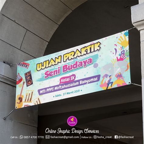 Jasa Desain BANNER UJIAN PRAKTIK SENI BUDAYA Trust me! Order Now : 085 747 007 770 (Whatsapp) #love #instagood #art #instagram #instalike #illustration #desain #design #jasadesain #indonesia #desainlogo #logo #graphicdesign #desainmurah #jasadesign #banner #branding #designers #designinspiration #designlogo #designlife #designideas #designlovers #instadesign #productdesign #graphics #desainlogomurah #desainmurah #jasadesain #jasadesainlogo Banner Branding, Banners Buntings, Media Sosial, Art Instagram, Aesthetic Design, Trust Me, 3d Design, Banner Design, Bunting