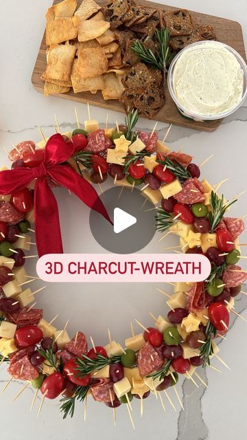 Nicolle Love | Cheese, Wine, Recipes & Dinner Parties | 3D CHARCUTERIE-WREATH 😍🧀🎄 

Comment CHEESE for details & a grocery list on everything you need to make this sent right to your dm! (Make... | Instagram Christmas Cheese Wreath, Christmas Food Table Decor, Charcuterie Wreath, Xmas Appetizers, Cheese Stars, Christmas Desserts Party, Christmas Yummies, Christmas Eats, Appetizers For Kids