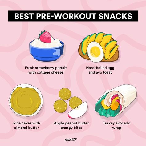 Best pre-workout snacks | Greatist Good Pre Workout Snack, Workout Meals, Strawberry Parfait, Protein Rich Snacks, Preworkout Snack, Easy Keto Meal Plan, Pre Workout Food, Apple And Peanut Butter, Workout Snacks