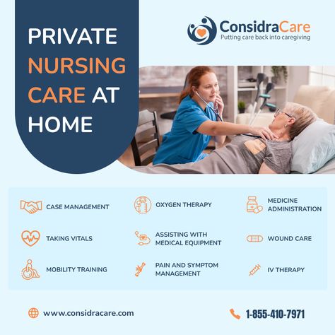 ConsidraCare unlocks a world of comfort and care for seniors! 🌟 Home nursing plays a pivotal role in promoting well-being and quality of life for seniors. Tailored to individual needs, our approach fosters independence, builds strong connections, and ensures dignity in the familiar embrace of home. 💙 Let's prioritize personalized care for your loved ones together! #considracare #privatenursing #healthcare #eldercare #homecare #seniors #nursingcare #nursingcareservices Healthcare Ads, Home Nursing Services, Oxygen Therapy, Practical Nursing, Iv Therapy, Palliative Care, Case Management, Wound Care, Nursing Care