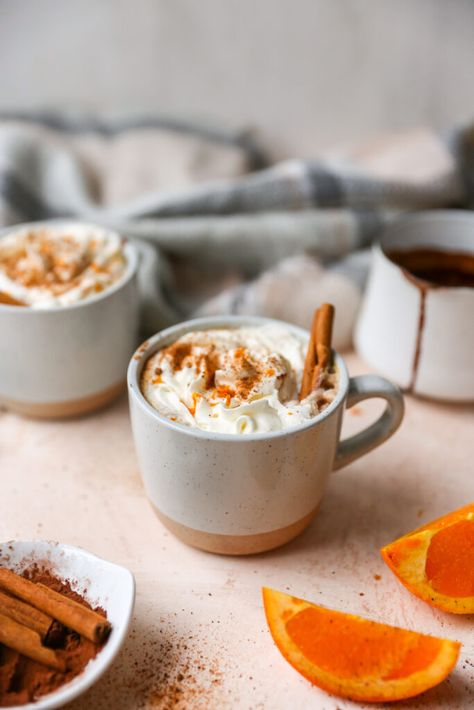 Spiced Orange Mochas Pumpkin Spice Coffee Creamer Recipe, Pumpkin Spiced Coffee, Pumpkin Spice Coffee Creamer, Homemade Pumpkin Spice Coffee, Homemade Coffee Syrup, Homemade Mocha, Coffee Creations, Coffee Syrups, Holiday Beverages