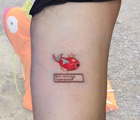 Magikarp Tattoo, Gengar Tattoo, Pikachu Tattoo, Traditional Tattoo Inspiration, Ball Tattoo, Dragon Ball Tattoo, Pokemon Tattoo, Tattoo Now, Fire Tattoo