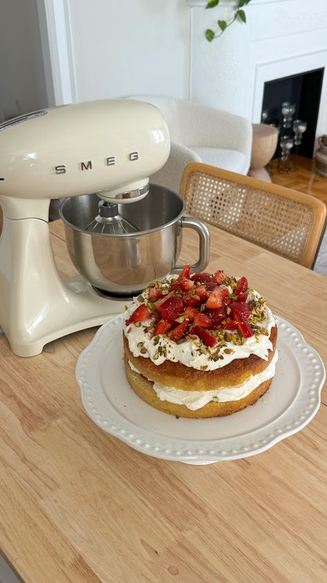 The perfect cake to celebrate strawberry season 🍓 @smegcanada Featured: Smeg Stand Mixer, cream, SMF03CRUS Shop the mixer @hudsonsbay , … | Instagram Smeg Mixer, Isabelle Heikens, Smeg Stand Mixer, Strawberry Season, Kitchen Clutter, Perfect Cake, Stand Mixer, Made Goods, Gifts Ideas